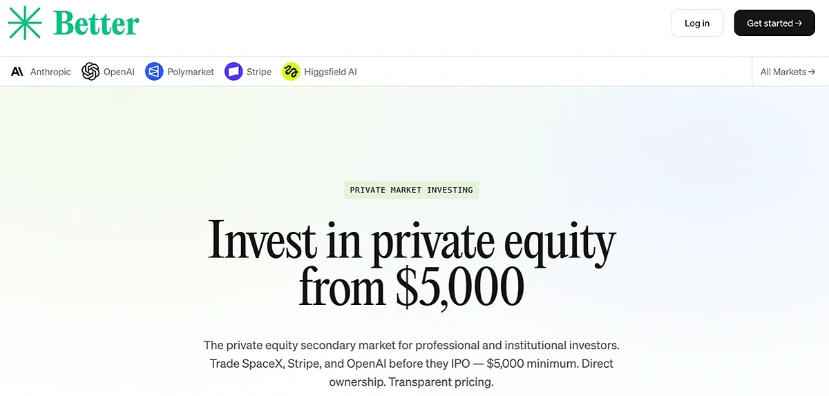 Better Markets: Best for Stock-Style Pricing for Named Private Companies