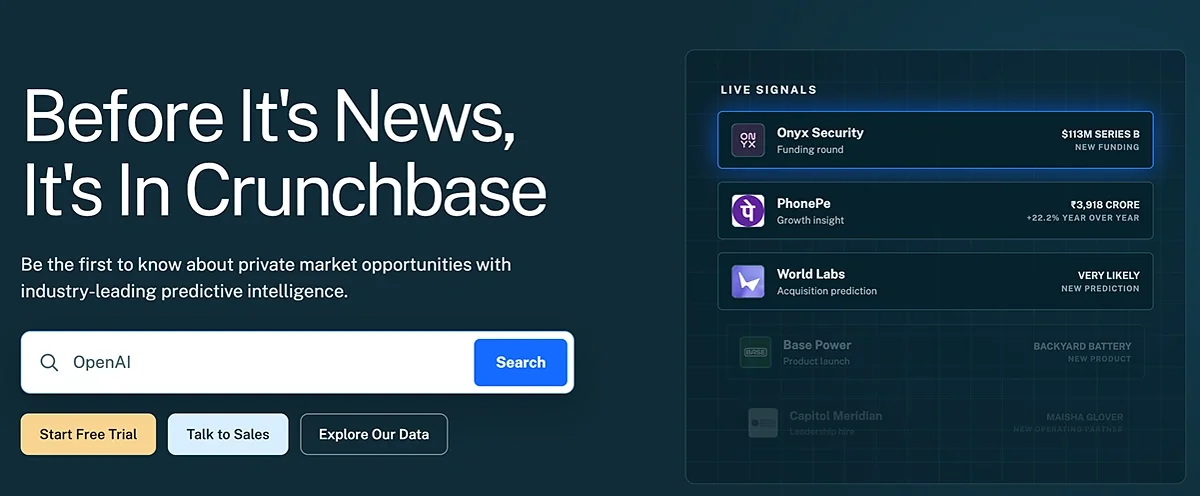 Crunchbase: Best for Funding-Round and Company Research at Scale