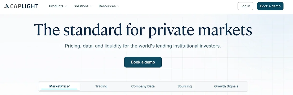 Caplight: Best for Secondary-Market Pricing and Cap-Table Data