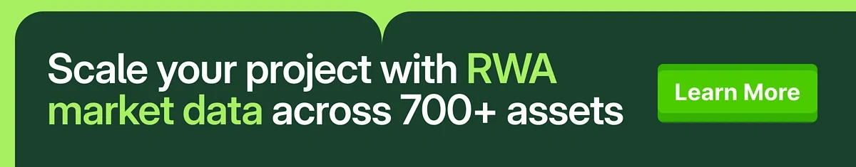 Scale your project with RWA market data across 700+ assets 
